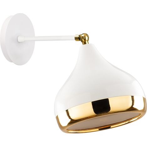 Aplique de pared, metal , blanco

oro, 17x28x28, casquillo E 27 Max 40 W