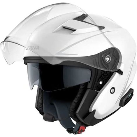 Casque à visière - Sena Outstar S - Bluetooth 5.0 & intercom 4 voies (900 m) - Autonomie 12 h - Visière solaire & ECE (1/2)