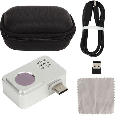 Caméra thermique 25Hz pour smartphone USB-C IP54 étanche, imageur thermique mobile 256x192, adaptateur inclus, détection thermique haute précision (1/5)