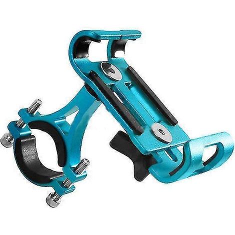 Universelle Motorrad-Handyhalterung aus Aluminiumlegierung, rutschfest, mit GPS-Clip, Fahrrad-Handyhalterung – blau, drehbar (1/5)