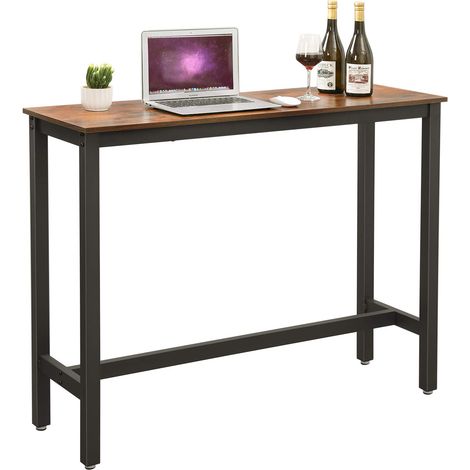 Table de Bar, Cadre métallique, 120 x 40 x 100 cm (1/5)