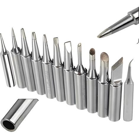 Set di punte per saldatore, in rame, lunghezza 33 mm, sbraccio 16 mm, diametro interno 4 mm, diametro esterno 6 mm (1/5)