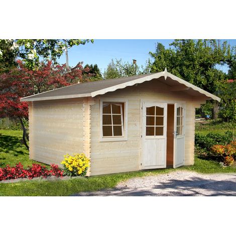 Abri de jardin en bois Emma 10,4 m2 Naturel (1/4)