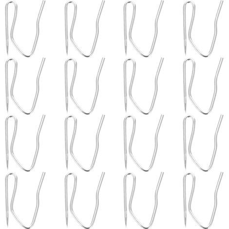 Toddmomy 100 Ganchos Metálicos en Forma S para Cortina de Baño (1/5)