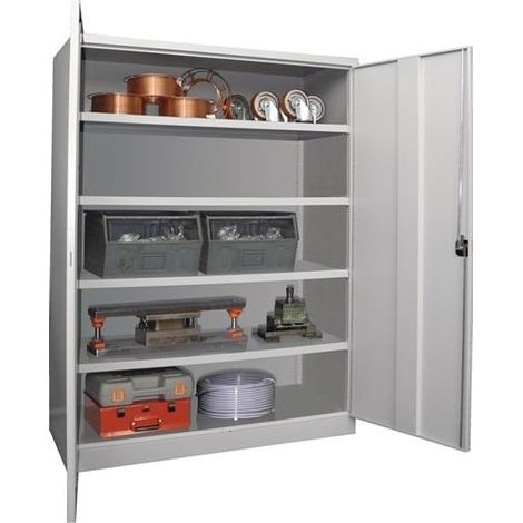 Schwerlastschrank Basic H1950xB1470xT630mm lichtgrau 4 Fbd.Trgf.200kg PAVOY (1/2)