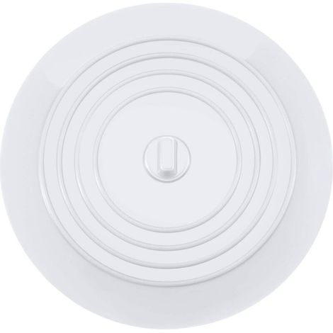 Tappo in silicone per vasca da bagno e lavello da cucina, diametro 15 cm, adatto per cucina, bagno e lavanderia, tappo di scarico universale (4 pezzi, bianco)