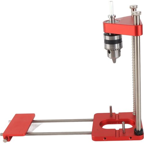 Guide de perçage réglable en alliage d'aluminium pour bois, gabarit de perçage avec évacuation rapide des copeaux, fixation pour perceuse (1/5)