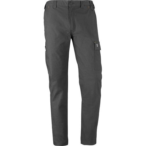 Pantalon élastique multipoches gris taille XL