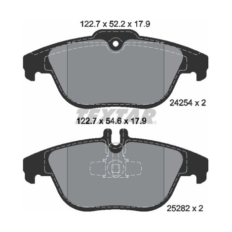 Kit de plaquettes de frein, frein à disque Textar 2425401 MERCEDES-BENZ