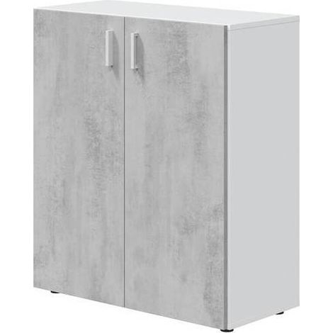 KIT MOBILE MULTIUSO 80X37XH92 CM BIANCO CEMENTO