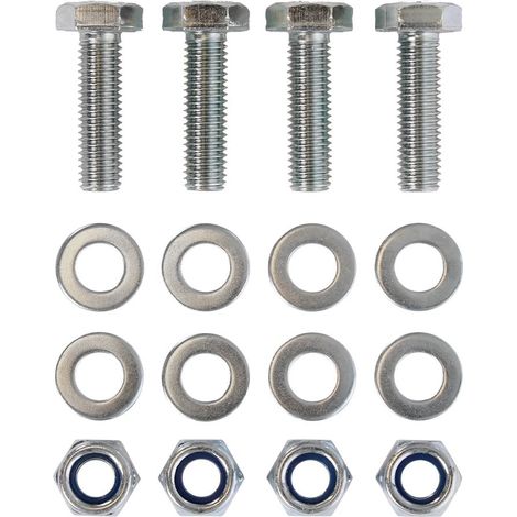 Montageset M10 - 4x Zeskantbout - 4x Moer - 8x Sluitring
