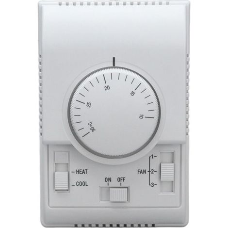 Ecleanfy - Thermostat mécanique 2 voies pour climatisation centrale 110–220V – interrupteur de commande (gris) (1/5)