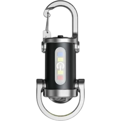 Lampe de poche rechargeable porte-clés - 3,5 x 7,5 cm Mini lampe torche lumineuse Lampe LED compacte pour le camping, la randonnée, les voyages et la chasse