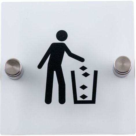 Plaque de porte transparente - Poubelle - 4386010 (1/3)