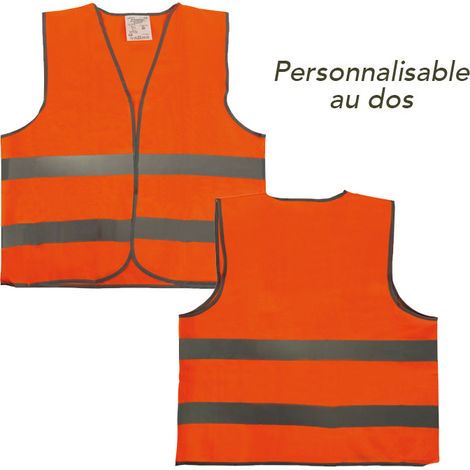 GILET DE SIGNALISATION PETIT PRIX PERSONNALISE (WGILECO_PERSO) - Orange fluo - #fd7a16 (1/4)