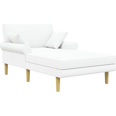Chaise longue Blanco Tela vidaXL (1/5)