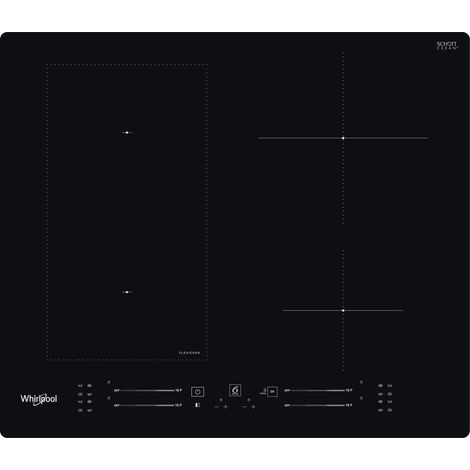 Whirlpool WLS7960NE - Piano cottura a induzione FlexiCook, in ceramica, larghezza 60 cm, 4 zone di cottura, colore: Nero (1/5)