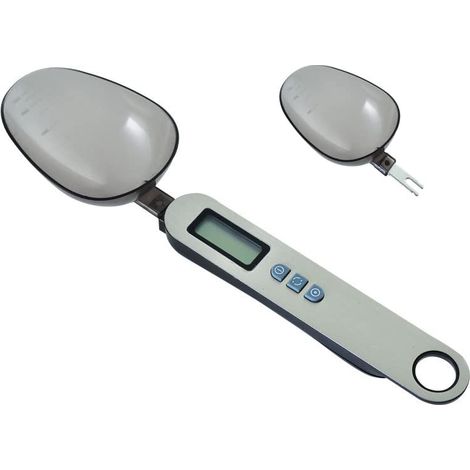 Balanza electrónica con cuchara, indicador LCD para cocina, pantalla digital de 300 g, pesaje de especias y condimentos, medición precisa de 0,1 g. (1/5)