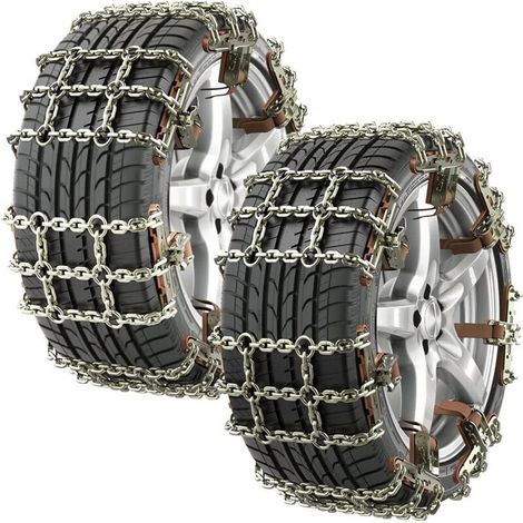 Chaine Neige Automatique, Chaine Neige Easy Grip, Chaine Voiture Neige Quad Utilitaire Universelle Rapide (12pc, 165-195 mm) (1/4)