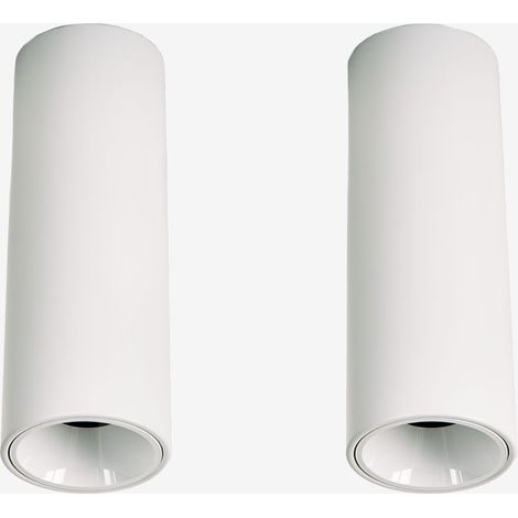 SKLUM Pack mit 2 runden LED-Deckenaufbauleuchten Ø4 cm aus Aluminium Orelva Weiss (1/5)