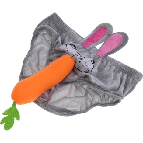 Mutande da uomo coniglio con orecchie a carota - Regalo scherzoso e divertente per un funerale (1/5)