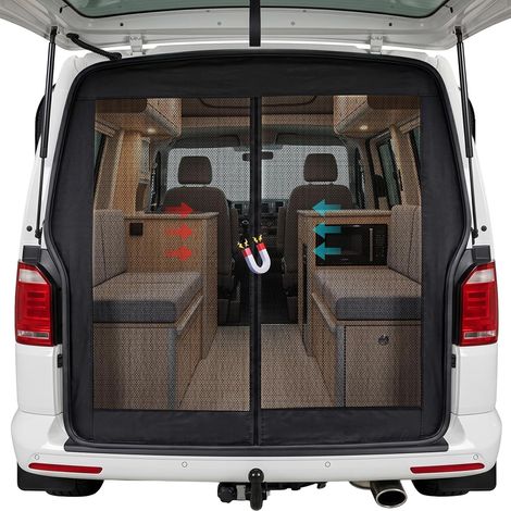 Moustiquaire pour porte arrière de voiture compatible avec T5 T6 - Moustiquaire - Protection solaire - Séparateur de porte arrière - Avec magnétisme - Moustiquaire pour coffre de voiture (1/5)