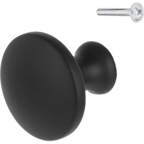 Tirador redondo para muebles Riex XK06 en negro mate. (1/5)