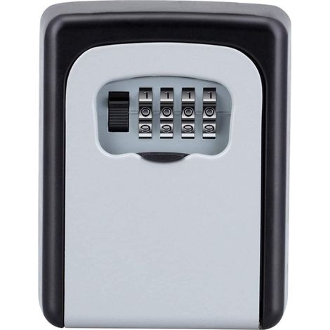 Caja fuerte para 1 llave, combinación de 4 dígitos, impermeable, compacta, para exteriores. (1/5)