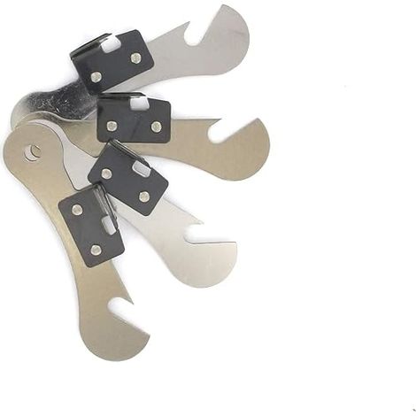 Ouvre-boîte manuel, en boîte, en acier inoxydable argenté, 9,5 cm x 3 cm (1/5)