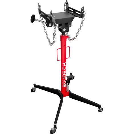 Hack - Sollevatore idraulico da Fossa max 500Kg H210 cm per Trasmissione Motore Auto con Ruote in Acciaio Rosso