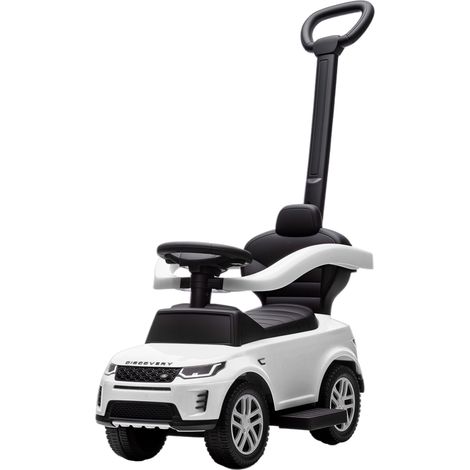 Poussette enfant Land Rover Discovery sous licence, avec poignée amovible, 84 x 40 x 94,5 cm, blanche