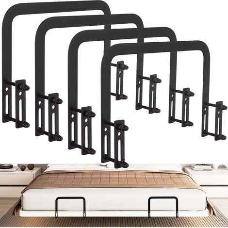 Lot de 4 Arrêt Matelas Antidérapants Réglables, Stabilisateurs de Matelas, Connecteur de Matelas, Support de Matelas Solide, Anti Glisse pour Matelas (1/5)