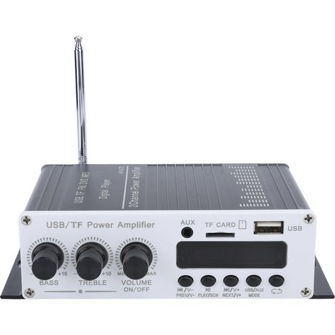 Lecteur Audio Voiture Bluetooth 4.2 FM avec Amplificateur HiFi et Port USB pour Carte Mémoire