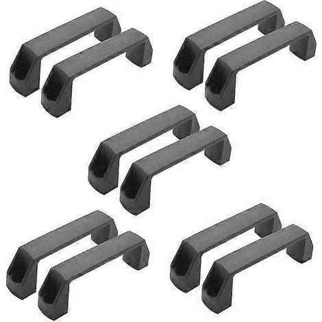 Poignée de porte, tiroir ou meuble en plastique, bouton de tirage 120 mm (4,7 pouces), lot de 10 (1/4)
