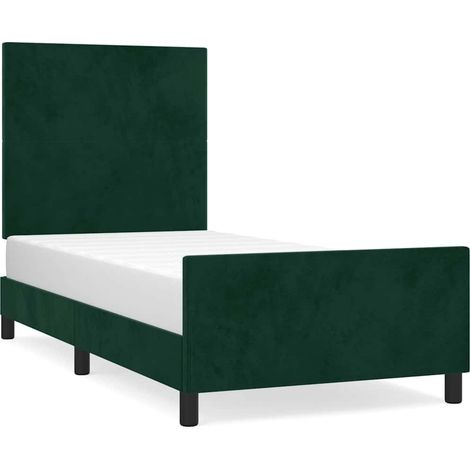 Maison Exclusive - Giroletto senza Materasso Verde Scuro 80x200 cm in Velluto (1/5)