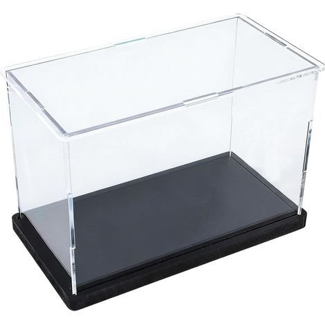 Model display case, 1/24 scale exhibition box, dustproof, black base, stackable, made of clear acrylic (1/5)