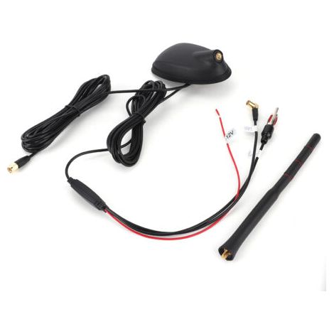 QORVA- Antenne DAB + GPS + FM pour voiture – Support supérieur amplifié actif – Étanche à la poussière – Matériau ABS + PVC