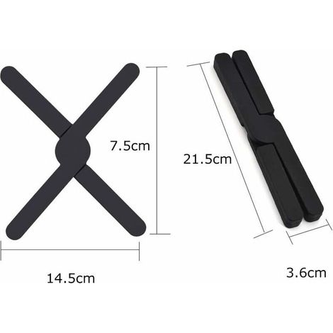 Set di 3 sottopentola pieghevoli in silicone antiscivolo per piatti caldi, ideali per cucina e sala da pranzo. (1/4)