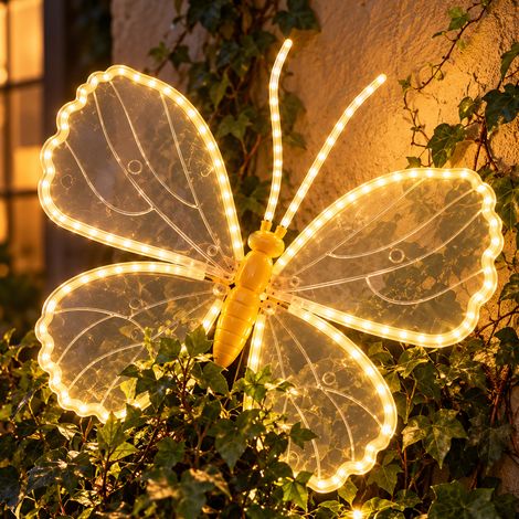 Farfalla Luminosa di Natale 246Led Bianco Caldo Decorazione Natalizia 30x43x25cm