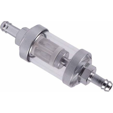 Filtre universel en verre chromé pour moteur essence diesel 8 mm Argenté (1/5)