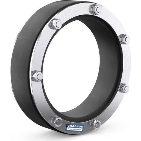 CR Pressdg. Typ DD, DN 200, AD 133-135mm bis 3 bar, Dichtung: 40mm, EPDM / V2A (1/2)