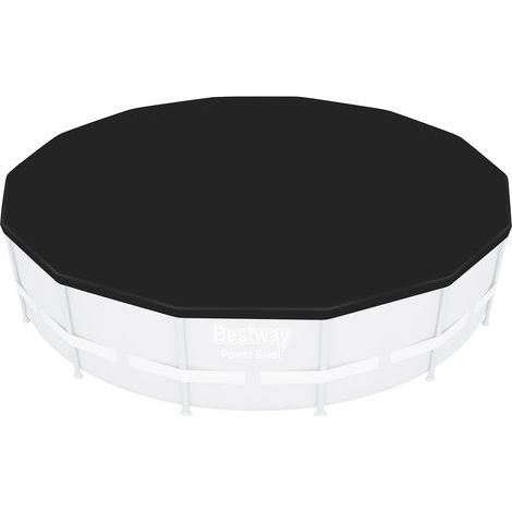 Cubierta para piscina Bestway Flowclear de 220 cm – Cubierta a prueba de residuos con orificios de drenaje – Sujeción segura con cuerda – Para piscinas elevadas (1/5)