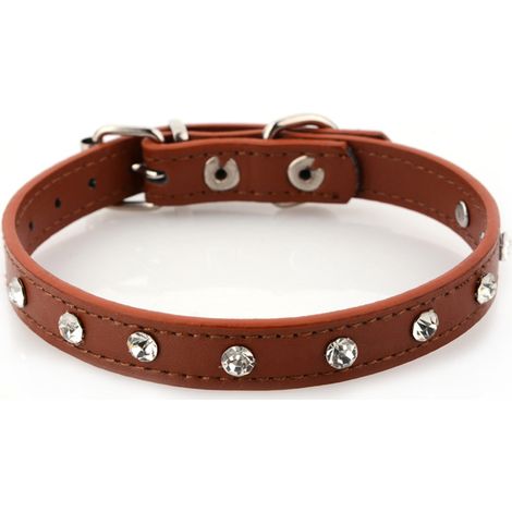 Collier Chat Cuir - Élastique Sécurité avec Rivet - Pour Chat Intérieur et Extérieur - 1 Pièce (1/5)