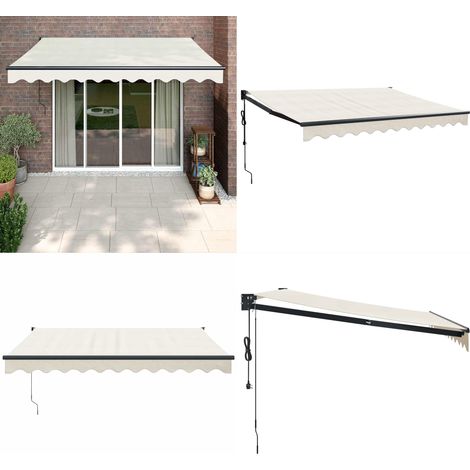 Elektrische Markise mit Kurbel Creme 3x2,5 m - Terrassenmarkise - Sonnenschutz (1/5)
