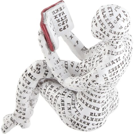 Figurine de femme de lecture en résine, moulage de pulpe innovant, ornements d'étagère pour la décoration de la maison D (1/5)