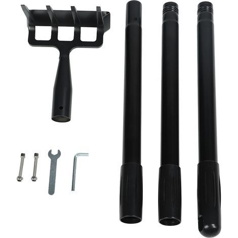 Râteau de Désherbage Longueur Réglable en Acier Inoxydable Poignée Ergonomique Râteau à Main Outil de Jardin pour Cultiver Desserrer Jardin Cultivateur Râteau Jardin Râteau à Main (3 Sections). (1/5)