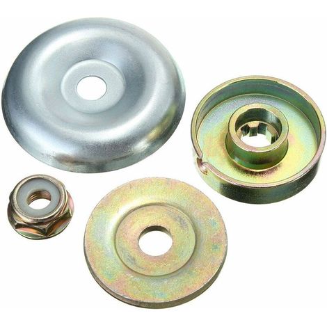 Kit de fixation d'écrou de lame en métal pour débroussailleuse, 4 adaptateurs de tête de débroussailleuse, adaptateur de lame de rechange pour tondeuse à gazon (comme illustré) (1/5)