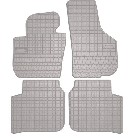 Alfombrillas de goma para coche: Skoda Superb II sedán, familiar (2008-2015) - color gris a juego. (1/5)