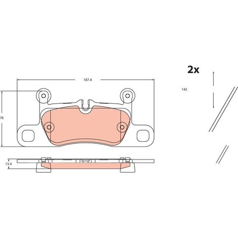 Kit de plaquettes de frein, frein à disque TRW GDB2465 AUDI 7P0 698 451