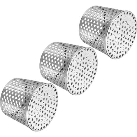 3 Pack Garde-Gouttière Filtre 4"-3.3" En Acier Inoxydable Argent (1/5)